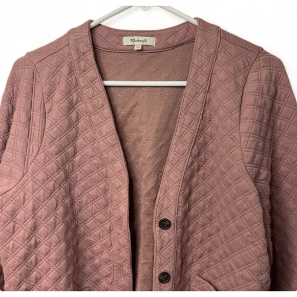 Madewell Womens Quilted Button-Up Cardigan Sweatshirt Small - Picture 3 of 15